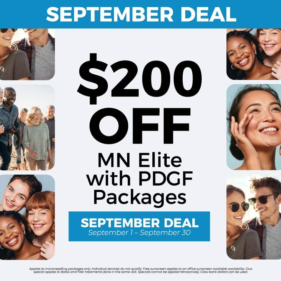 $200 off microneedling with PDGF+ Packages - September 2024 Special