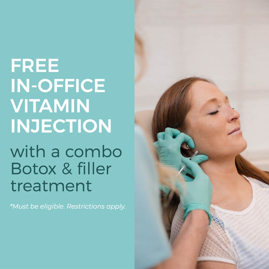 Free vitamin injection special with purchase of Botox & Filler Combo
