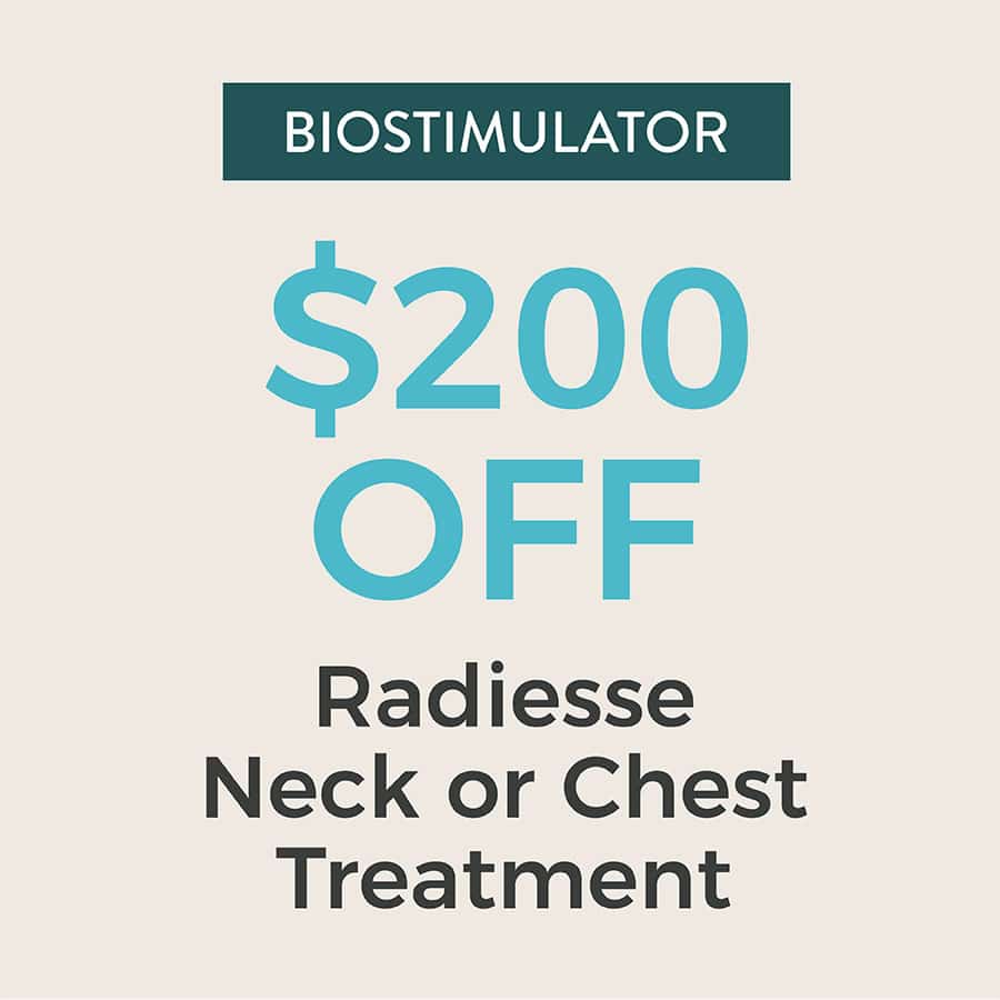 Biostimulator - $200 off radiesse neck or chest treatment July 2026 Special