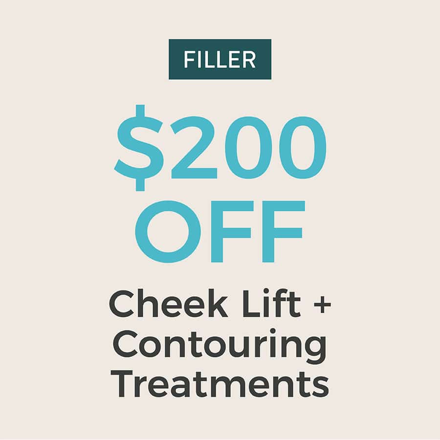 Filler - $200 off cheek lift + contouring treatments July 2026 Special