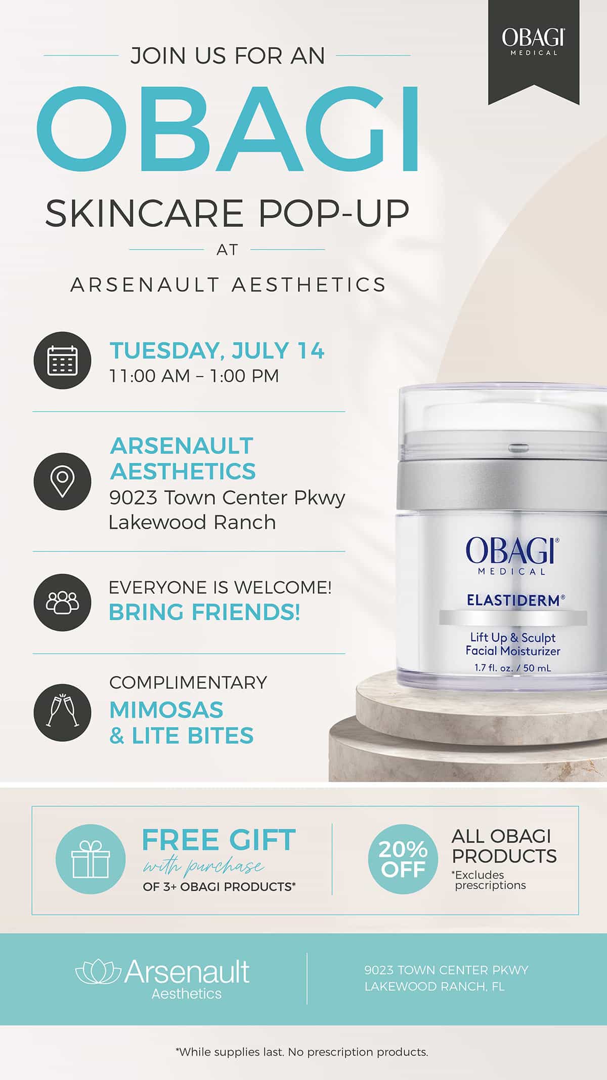 obagi event in lakewood ranch at arsenault aesthetics