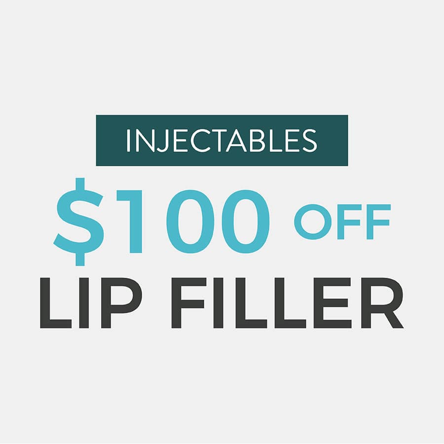 $100 off lip filler special in August 2026 in Lakewood Ranch Florida